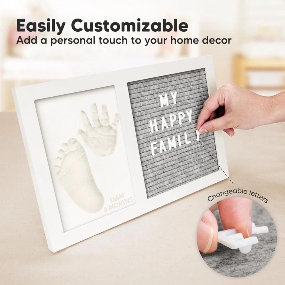 Baby Hand and Footprint Kit with Felt Letterboard